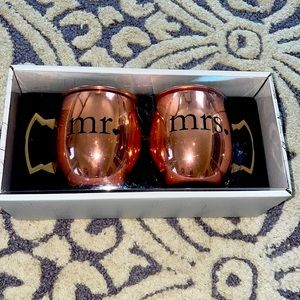 Pair of Mr. and Mrs. Moscow Mule mugs
